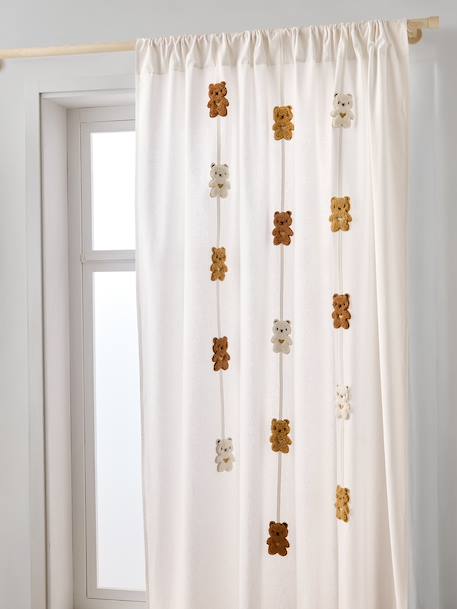 Dimout curtain with OURSON garland beige 
