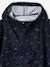 Hooded Rain Poncho with Dinosaur Print for Boys indigo+khaki 