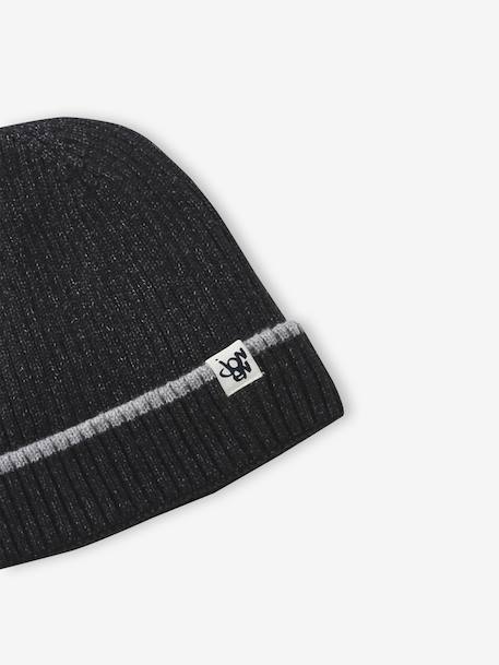JONEN boy's beanie in ribbed knit anthracite 