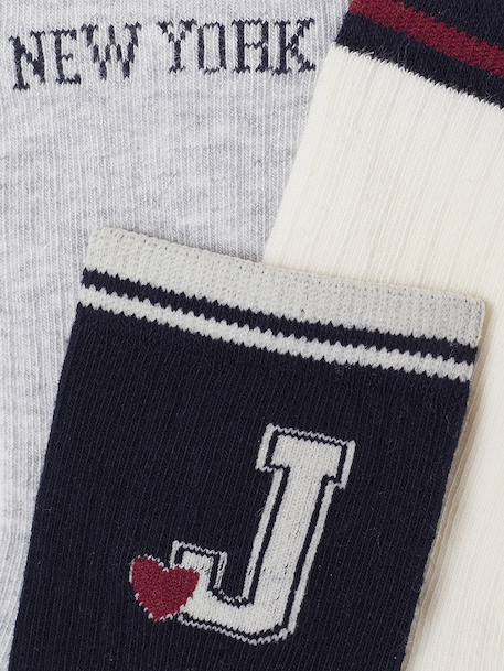 Pack of 3 Pairs of Socks for Girls, JONEN ecru 