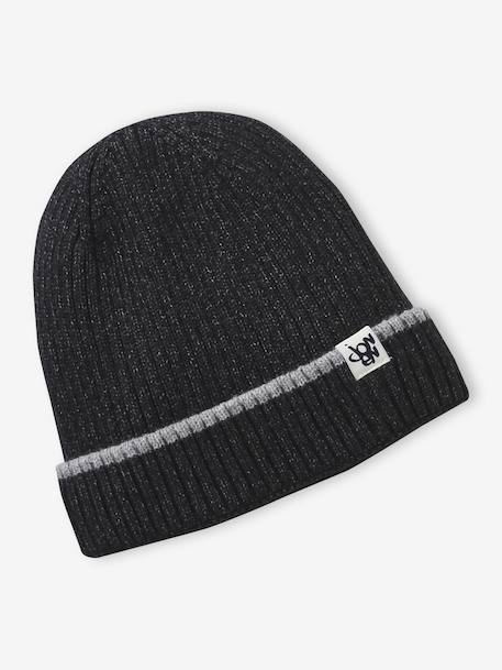 JONEN boy's beanie in ribbed knit anthracite 
