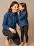 Girls' zebra print leggings from the ENVIE DE FRAISE mother-daughter capsule collection beige+chocolate 