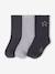 Pack of 3 pairs of JONEN girls' socks anthracite 