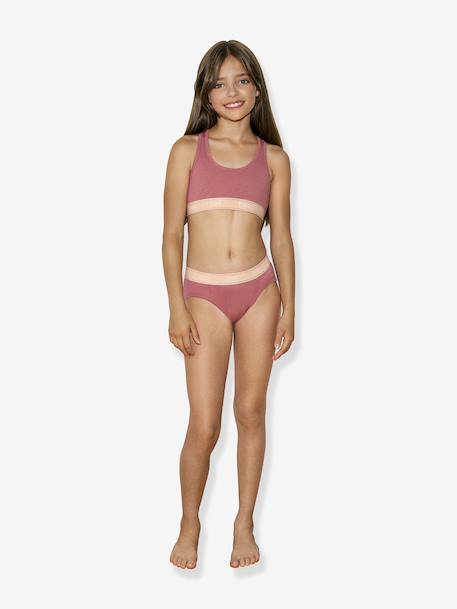 Stretch Cotton Sports Shorties for Girls rose 