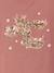 Short-Sleeved T-Shirt with Reversible Sequin Motif, for Girls dusky pink 