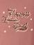 Short-Sleeved T-Shirt with Reversible Sequin Motif, for Girls dusky pink 