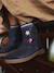 Leather Boots for Girls, Designed for Autonomy gold+navy blue 