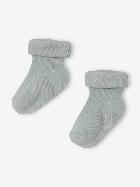 Knitted Jumpsuit + Socks Set for Newborns sage green 