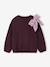 Sequinned Bow Sweatshirt for Girls plum 