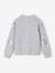 Girl's Christmas cardigan with sequin stars marl grey 