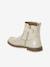 Leather Boots for Girls, Designed for Autonomy gold+navy blue 