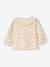 Printed velvet baby blouse vanilla 
