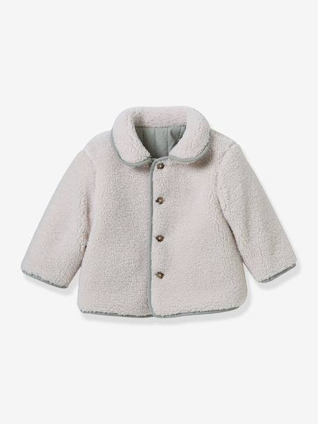 Reversible Jacket for Babies, CYRILLUS aqua green 