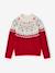 Girl's Christmas jacquard jumper red 