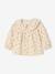 Printed velvet baby blouse vanilla 