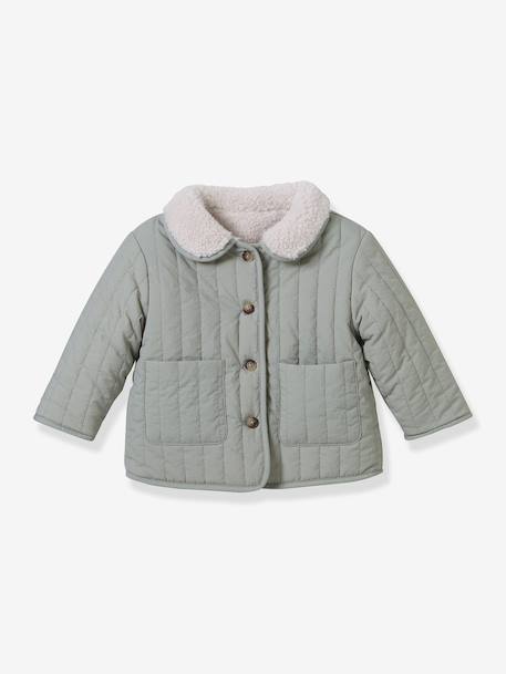 Reversible Jacket for Babies, CYRILLUS aqua green 