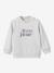 Sweatshirt with Liberty fabric letters in organic cotton for babies by CYRILLUS beige 