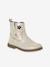 Leather Boots for Girls, Designed for Autonomy gold+navy blue 