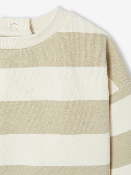 Baby sweatshirt + dungaree set khaki 