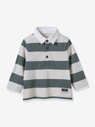Baby-T-shirts & Roll Neck T-Shirts-T-Shirts-Organic cotton rugby polo shirt for babies CYRILLUS 