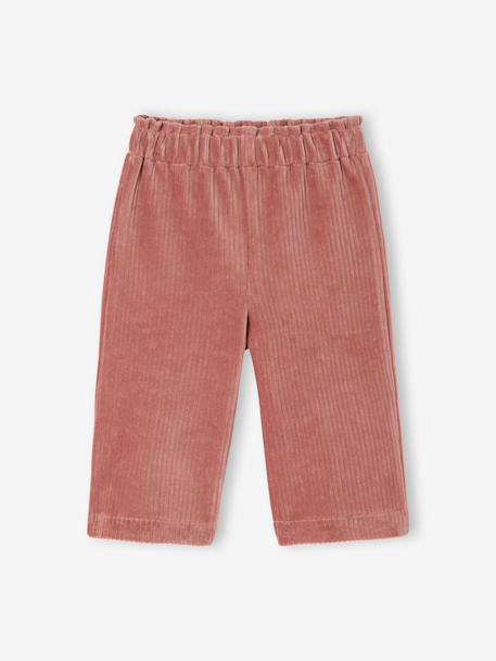 Baby wide-leg velvet trousers old rose 
