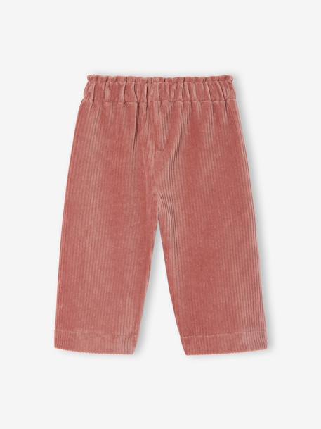 Baby wide-leg velvet trousers old rose 
