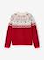 Girl's Christmas jacquard jumper red 