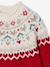 Girl's Christmas jacquard jumper red 
