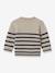 Striped Woollen Jumper for Babies, CYRILLUS beige 