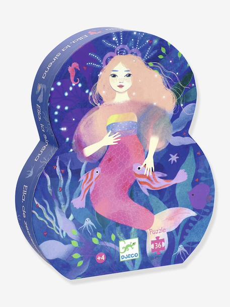 Puzzle 36 pieces Ella the Mermaid DJECO violet 