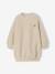 Girl's sherpa dress with embroidered detail vanilla 