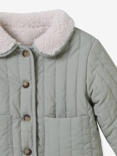 Reversible Jacket for Babies, CYRILLUS aqua green 