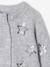 Girl's Christmas cardigan with sequin stars marl grey 