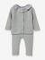 Set in Knitted Fabric with Liberty Fabric Collar for Babies, CYRILLUS rose 