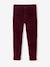Slim Leg Corduroy Trousers for Boys bordeaux red+Tan 