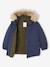 Hooded Parka for Boys navy blue 