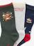 Set of 3 pairs of Christmas socks marl grey 