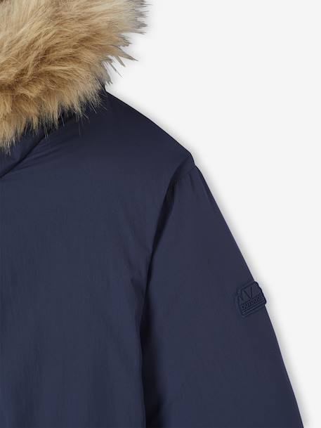 Hooded Parka for Boys navy blue 