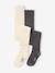 Pack of 2 pairs of girls' party tights ecru 
