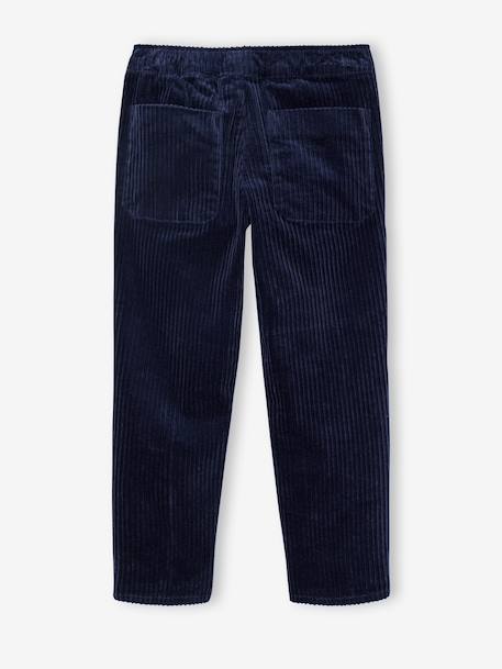 Corduroy Trousers, Easy to Slip On, for Boys beige+navy blue+slate blue 