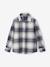 Boy's gingham flannel Christmas shirt chequered white 