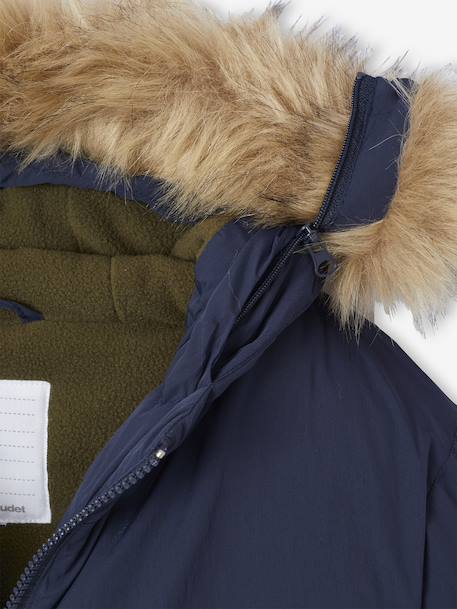 Hooded Parka for Boys navy blue 