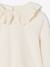 Girl's t-shirt with English embroidery collar ecru 