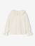 Girl's t-shirt with English embroidery collar ecru 