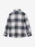 Boy's gingham flannel Christmas shirt chequered white 