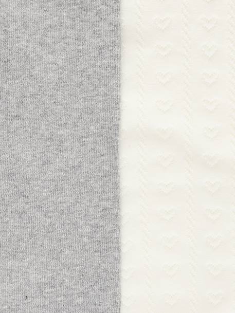 Pack of 2 Pairs of Tights for Girls marl grey 