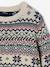 Round Neck Jacquard Jumper for Boys printed white 