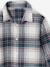 Boy's gingham flannel Christmas shirt chequered white 