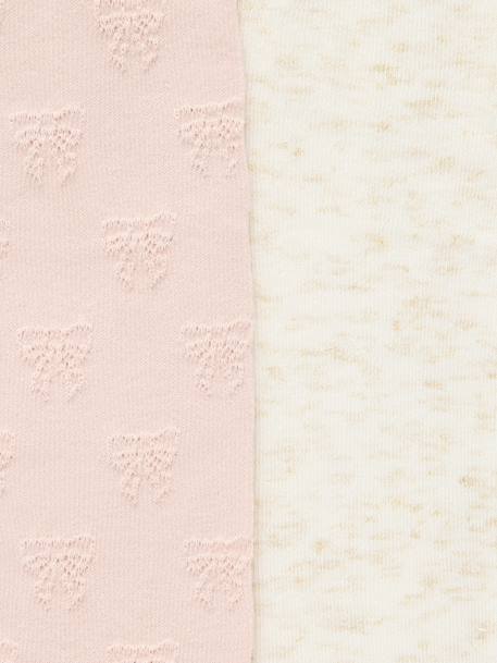 Pack of 2 Pairs of Party Tights for Girls pale pink 