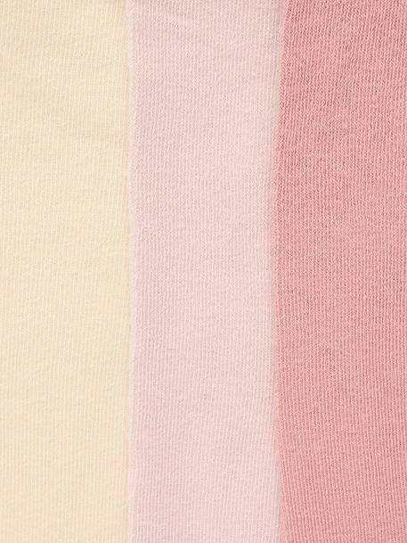 Pack of 3 Knitted Tights for Babies beige+ecru+old rose+White 